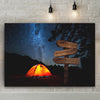 Camping Under Starry Night Sky, Custom Canvas