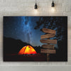 Camping Under Starry Night Sky, Custom Canvas