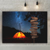 Camping Under Starry Night Sky, Custom Canvas