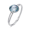 Sterling Silver Bracelet with Large Central Swarovski Crystal