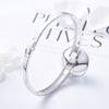 Sterling Silver Bracelet with Large Central Swarovski Crystal