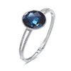 Sterling Silver Bracelet with Large Central Swarovski Crystal