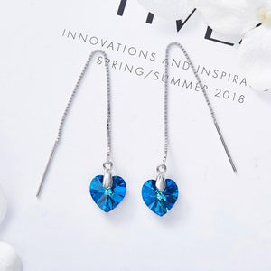 Swarovski Heart Drop Earrings