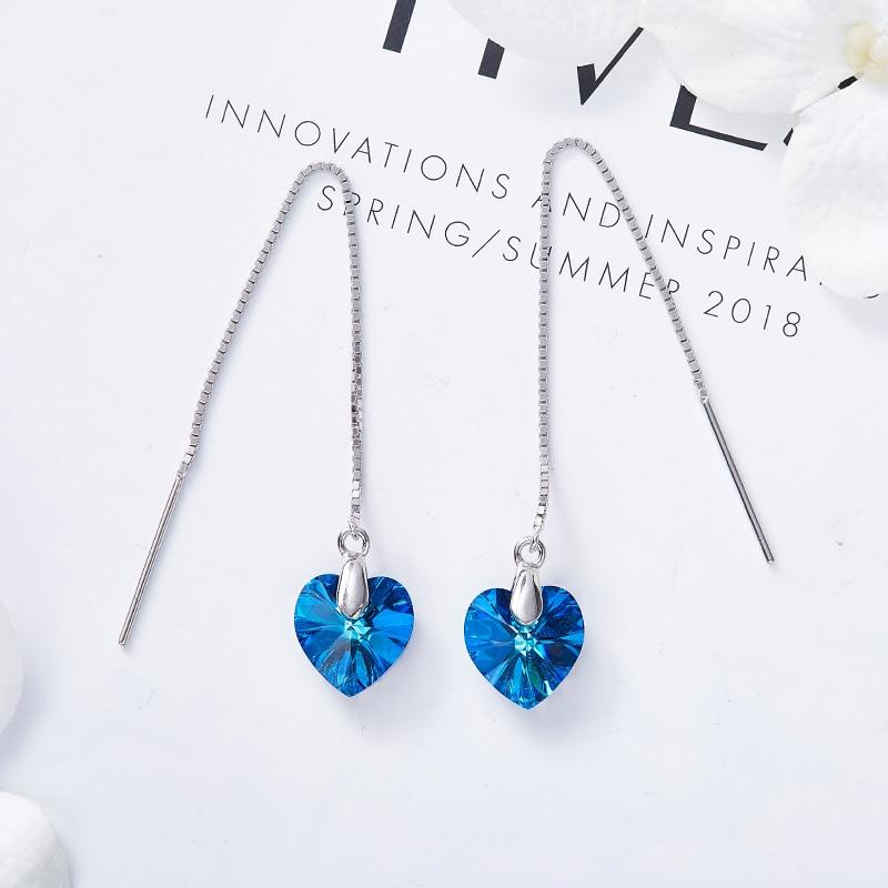 Swarovski Heart Drop Earrings