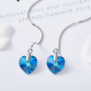 Swarovski Heart Drop Earrings