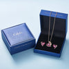 Swarovski Heart Cocoon Necklace + Earring Set